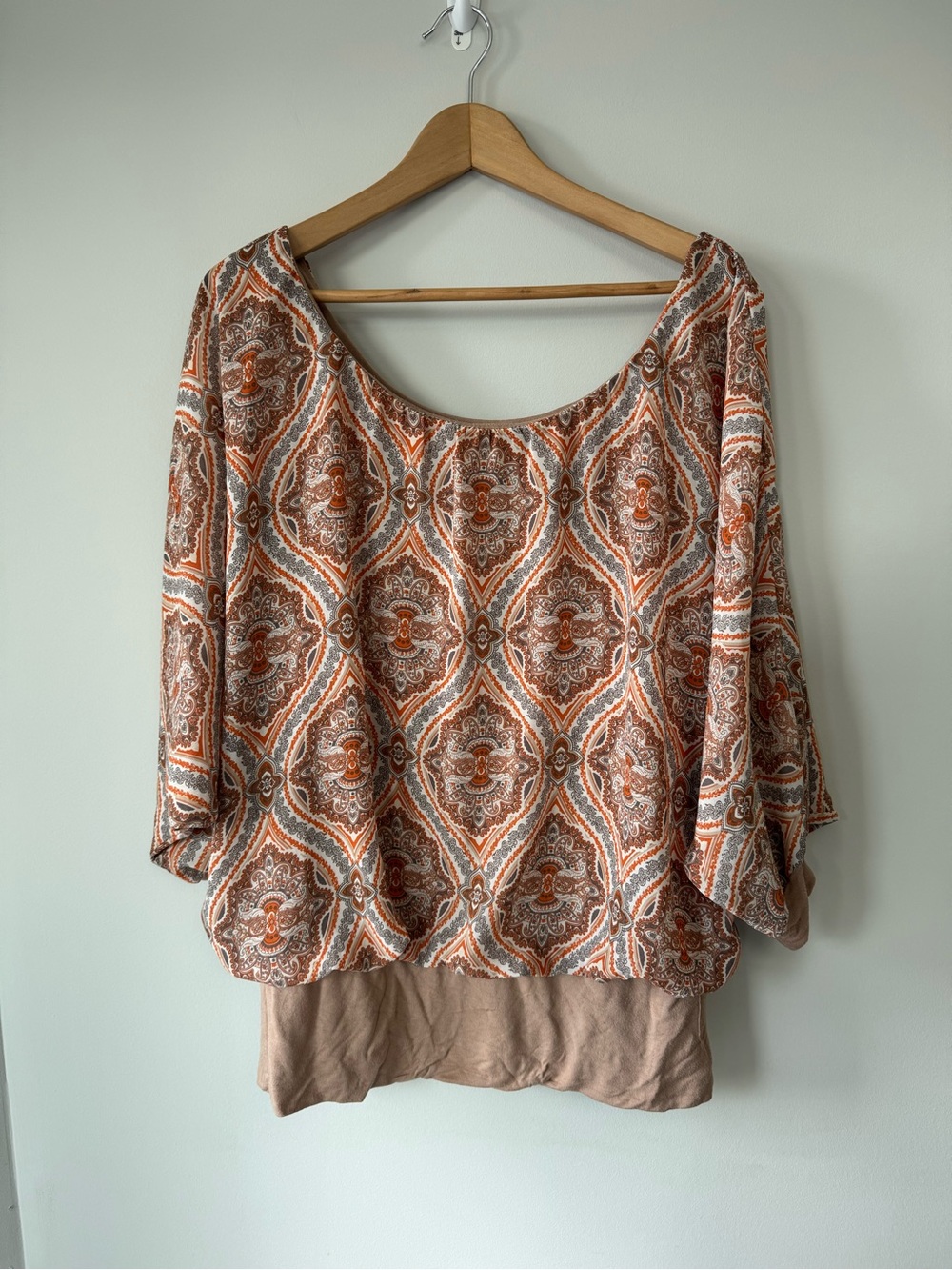 (M) Boho Printed Suzy shier top